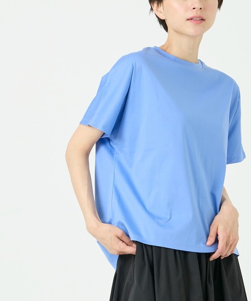 I.T.'S international（イッツインターナショナル）の「スムースコットンドロップショルダーカットソー（Tシャツ/カットソー・レディース・オレンジ/ブルー・フリー）」の16枚目の写真