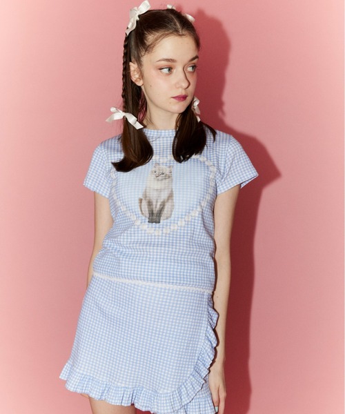 Candy Stripper（キャンディストリッパー）の「PRECOCIOUS CAT COMPACT Tシャツ（Tシャツ/カットソー・レディース・ブラック/ピンク/ライトブルー・2）」の20枚目の写真