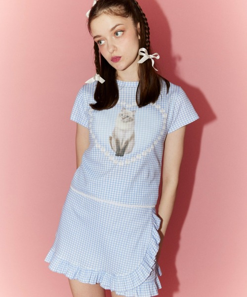 Candy Stripper（キャンディストリッパー）の「PRECOCIOUS CAT COMPACT Tシャツ（Tシャツ/カットソー・レディース・ブラック/ピンク/ライトブルー・2）」の21枚目の写真