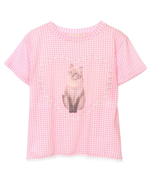 Candy Stripper（キャンディストリッパー）の「PRECOCIOUS CAT COMPACT Tシャツ（Tシャツ/カットソー・レディース・ブラック/ピンク/ライトブルー・2）」の7枚目の写真
