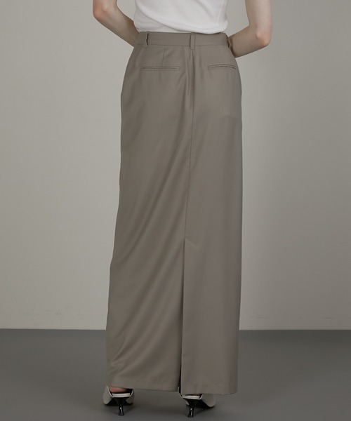 PRANK PROJECT（プランクプロジェクト）の「ウーステッドローウエストマキシスカート / Worsted Low Waist Maxi Skirt（スカート・レディース・グレー/ベージュ・36/38）」の12枚目の写真