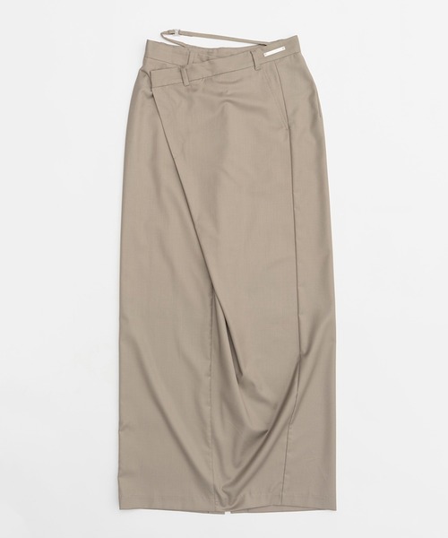 PRANK PROJECT（プランクプロジェクト）の「ウーステッドローウエストマキシスカート / Worsted Low Waist Maxi Skirt（スカート・レディース・グレー/ベージュ・36/38）」の14枚目の写真