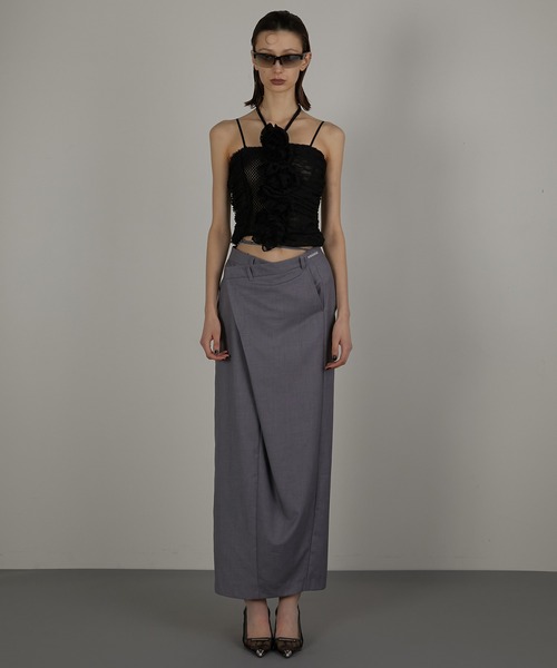 PRANK PROJECT ウーステッドローウエストマキシスカート バイヤスカットオフマキシスカート / Bias Cut-off Maxi Skirt