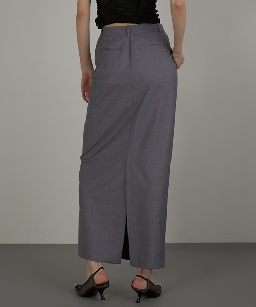 PRANK PROJECT（プランクプロジェクト）の「ウーステッドローウエストマキシスカート / Worsted Low Waist Maxi Skirt（スカート・レディース・グレー/ベージュ・36/38）」の9枚目の写真