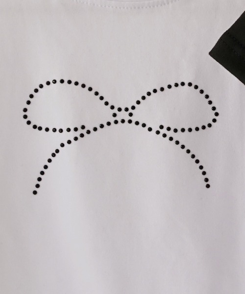 Mela(メラ)の「RIBBON STONE TEE(Tシャツ/カットソー・レディース・ホワイト/ブラック・L/M/S)」の9枚目の写真