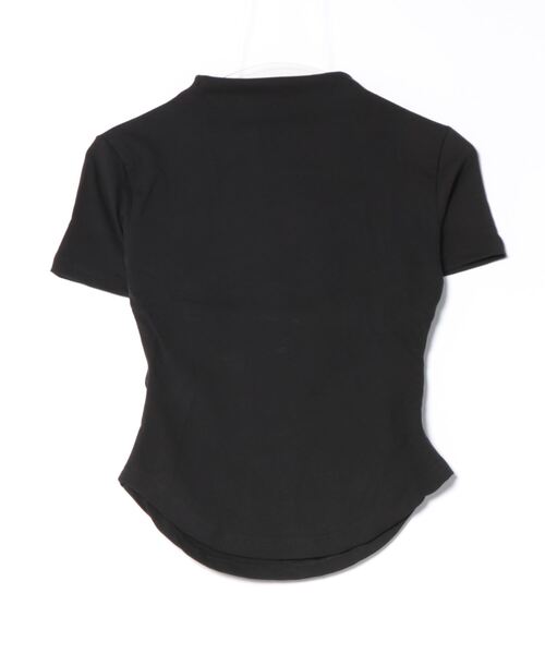 aimoha(アイモハ)の「フェミニン半袖トップス(Tシャツ/カットソー・レディース・ホワイト/ブラック/イエロー/ダークグレー・FREE)」の3枚目の写真