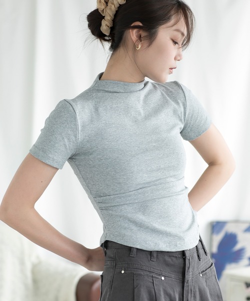 aimoha(アイモハ)の「フェミニン半袖トップス(Tシャツ/カットソー・レディース・ホワイト/ブラック/イエロー/ダークグレー・FREE)」の15枚目の写真