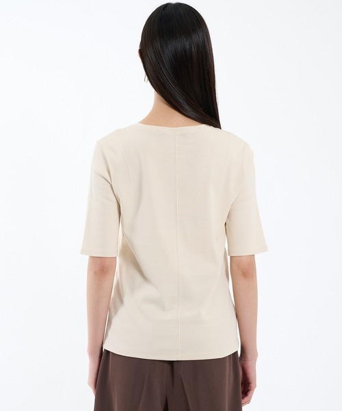 PUBLIC TOKYO（パブリックトウキョウ）の「リラックススリムフライスハーフスリーブTシャツ（Tシャツ/カットソー・レディース・ホワイト/ベージュ/ブラック・1/2）」の22枚目の写真