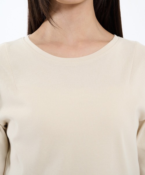PUBLIC TOKYO（パブリックトウキョウ）の「リラックススリムフライスハーフスリーブTシャツ（Tシャツ/カットソー・レディース・ホワイト/ベージュ/ブラック・1/2）」の22枚目の写真