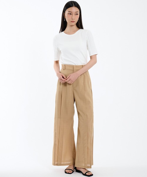 PUBLIC TOKYO（パブリックトウキョウ）の「リラックススリムフライスハーフスリーブTシャツ（Tシャツ/カットソー・レディース・ホワイト/ベージュ/ブラック・1/2）」の19枚目の写真