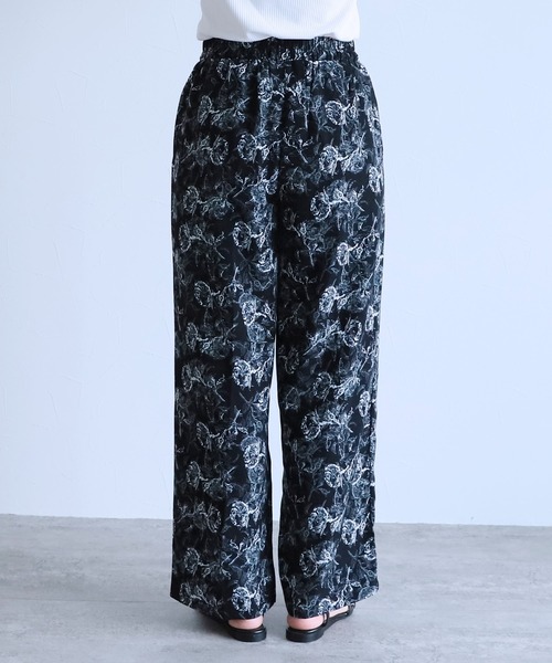 reca（レカ）の「総柄フラワーパンツ（その他パンツ・レディース・アイボリー/ブラック・FREE）」の9枚目の写真