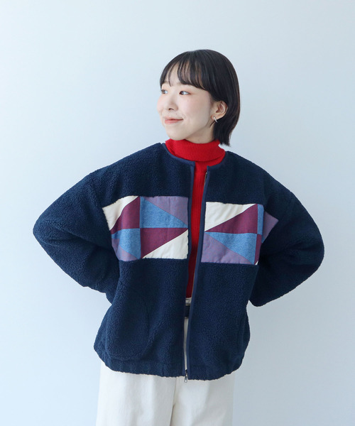 PAR ICI（パーリッシィ）の「ボアパッチワークブルゾン（ブルゾン 