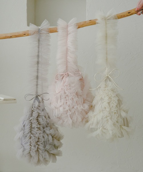 Ambre Neige（アンブルネージュ）の「チュールフリルバッグ／WEB/EC限定商品（ショルダーバッグ・レディース・ベビーピンク/ライトグレー/アイボリー・FREE）」の14枚目の写真