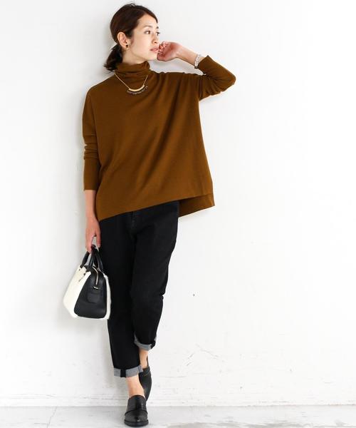 BEAUTY&YOUTH UNITED ARROWS（ビューティーアンドユースユナイテッドアローズ）の「BY∵ フルニードルタートルニット◆（ニット/セーター・レディース・グレー/ブラウン/オレンジ/ブラック・FREE）」の7枚目の写真