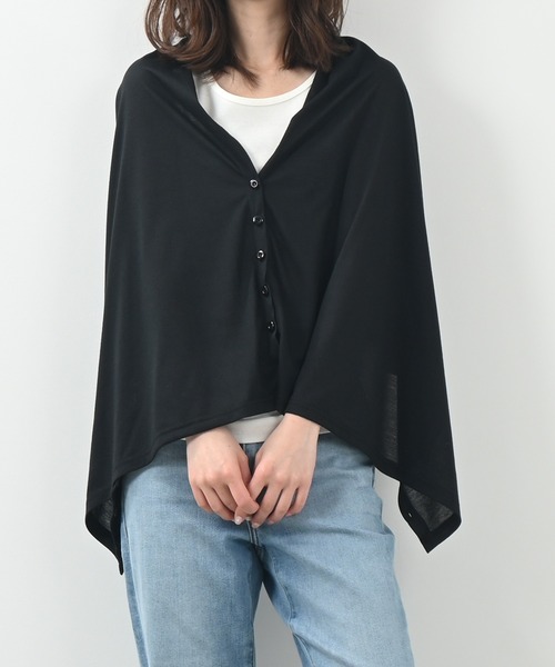 Felt-Maglietta（フェルトマリエッタ）の「UVケア4wayストールカーデ（カーディガン/ボレロ・レディース・ホワイト/ブラック/ライトブルー/グレイッシュベージュ・FREE）」の19枚目の写真