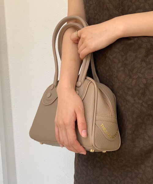 THEATRE PRODUCTS（シアタープロダクツ）の「レザレットボストンバッグS（ハンドバッグ・レディース・ブラック/ベージュ・FREE）」の11枚目の写真