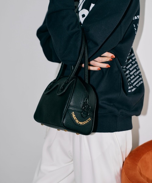 THEATRE PRODUCTS（シアタープロダクツ）の「レザレットボストンバッグS（ハンドバッグ・レディース・ブラック/ベージュ・FREE）」の21枚目の写真
