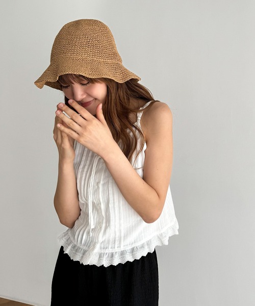 CANAL JEAN(キャナルジーン)の「El mar ペーパーバケットハット(ハット・レディース・ベージュ/クリーム・ONE SIZE)」の1枚目の写真