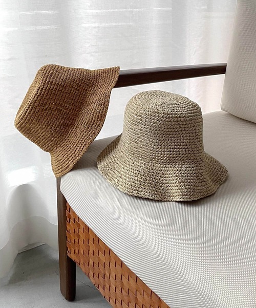CANAL JEAN(キャナルジーン)の「El mar ペーパーバケットハット(ハット・レディース・ベージュ/クリーム・ONE SIZE)」の7枚目の写真