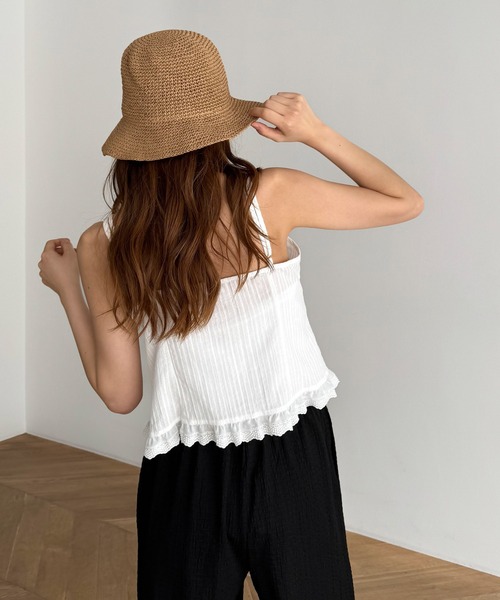 CANAL JEAN(キャナルジーン)の「El mar ペーパーバケットハット(ハット・レディース・ベージュ/クリーム・ONE SIZE)」の18枚目の写真