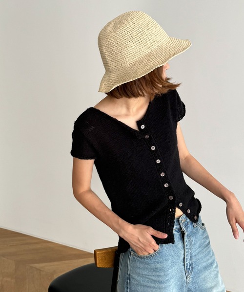 CANAL JEAN(キャナルジーン)の「El mar ペーパーバケットハット(ハット・レディース・ベージュ/クリーム・ONE SIZE)」の19枚目の写真