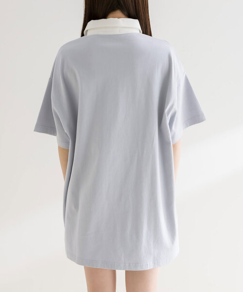 OLIVE des OLIVE(オリーブデオリーブ)の「配色ラガーシャツワンピ(ワンピース・レディース・サックスブルー/ブラック/ライトグレー・FREE)」の17枚目の写真
