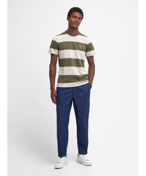 【セール】Whalton ワイドボーダー Tシャツ（テーラードフィット）（Tシャツ/カットソー）｜Barbour（バブアー）