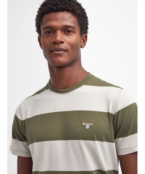 【セール】Whalton ワイドボーダー Tシャツ（テーラードフィット）（Tシャツ/カットソー）｜Barbour（バブアー）