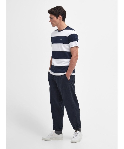 【セール】Whalton ワイドボーダー Tシャツ（テーラードフィット）（Tシャツ/カットソー）｜Barbour（バブアー）