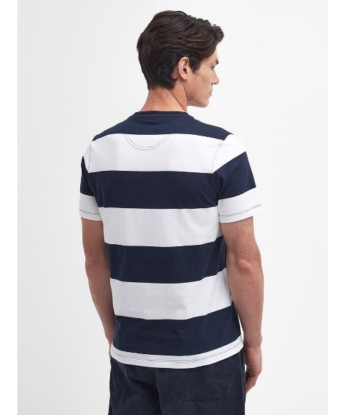 【セール】Whalton ワイドボーダー Tシャツ（テーラードフィット）（Tシャツ/カットソー）｜Barbour（バブアー）