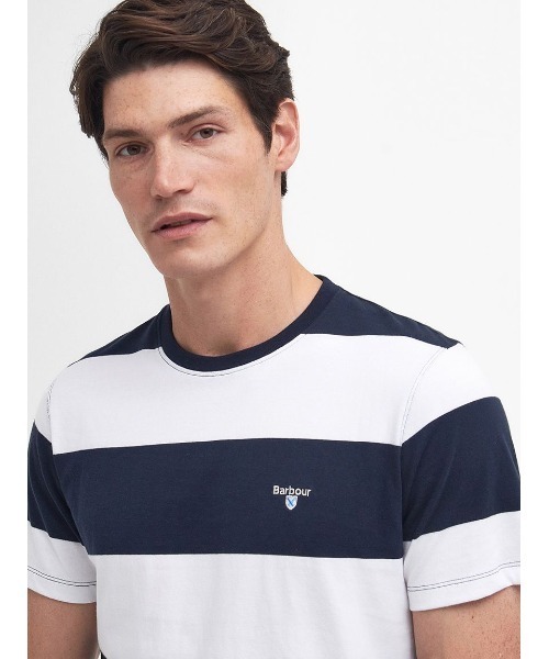 【セール】Whalton ワイドボーダー Tシャツ（テーラードフィット）（Tシャツ/カットソー）｜Barbour（バブアー）