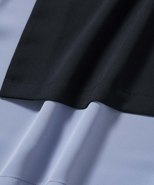 JUNRED（ジュンレッド）の「【 セットアップ対応 】ドレープツイルレイヤードシャツ（シャツ/ブラウス・メンズ・ホワイト/サックスブルー・L/M/S）」の4枚目の写真