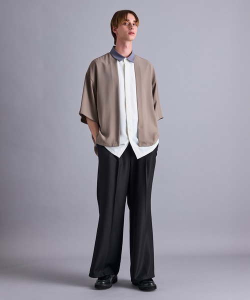 JUNRED（ジュンレッド）の「【 セットアップ対応 】ドレープツイルレイヤードシャツ（シャツ/ブラウス・メンズ・ホワイト/サックスブルー・L/M/S）」の22枚目の写真