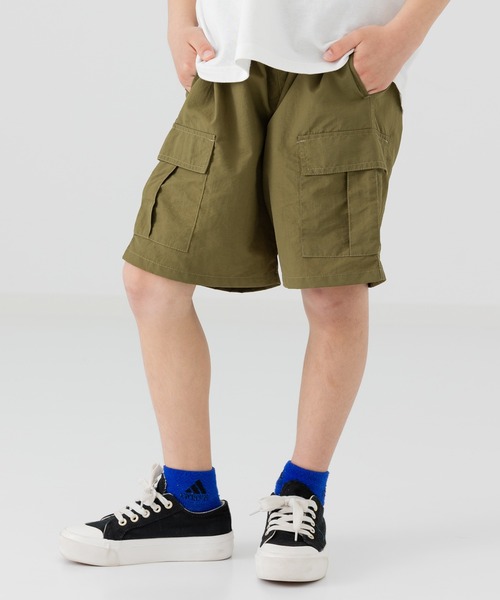 chil2(チルツー)の「カーゴハーフパンツ(カーゴパンツ・キッズ・ベージュ/クリーム/ブラック/カーキ・90cm/100cm/110cm/120cm/130cm/140cm/150cm)」の4枚目の写真