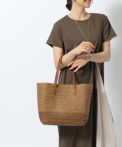 SHOO・LA・RUE（シューラルー）の「◆雑材スクエアトートバッグ（トートバッグ・レディース・ダークブラウン/ベージュ・00）」の13枚目の写真