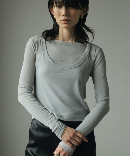 anuke（アンヌーク）の「Layered Rib Tops（Tシャツ/カットソー）」 - WEAR