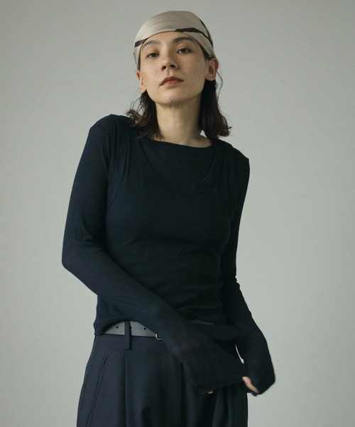 anuke（アンヌーク）の「Layered Rib Tops（Tシャツ/カットソー）」 - WEAR