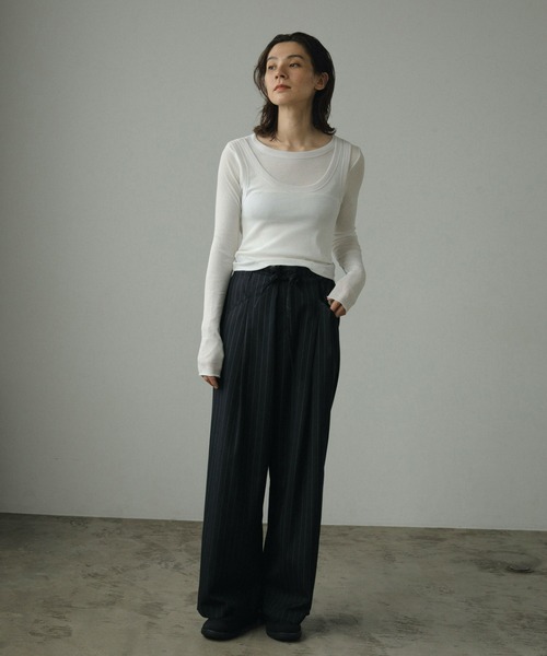 anuke（アンヌーク）の「Layered Rib Tops（Tシャツ/カットソー）」 - WEAR