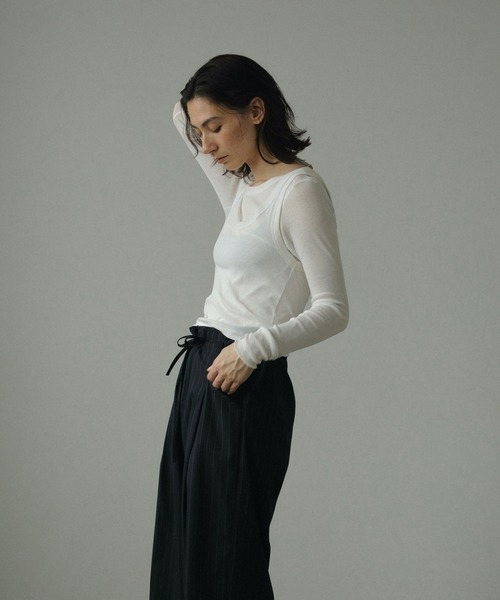 anuke（アンヌーク）の「Layered Rib Tops（Tシャツ/カットソー）」 - WEAR