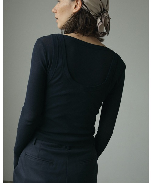 anuke（アンヌーク）の「Layered Rib Tops（Tシャツ/カットソー）」 - WEAR