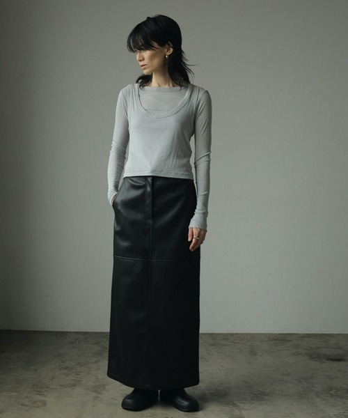 anuke（アンヌーク）の「Layered Rib Tops（Tシャツ/カットソー）」 - WEAR