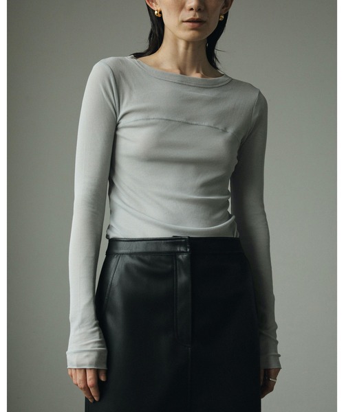 anuke（アンヌーク）の「Layered Rib Tops（Tシャツ/カットソー）」 - WEAR