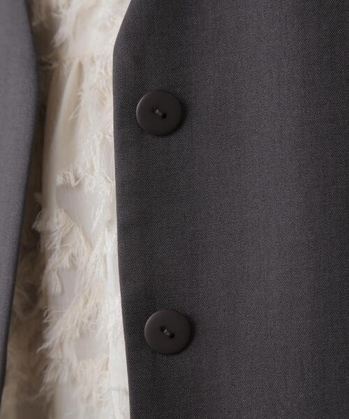 FREE'S MART（フリーズマート）の「◆リネンライクハーフスリーブジャケット（ノーカラージャケット・レディース・グレー/グレー系その他・SMALL/MEDIUM）」の17枚目の写真
