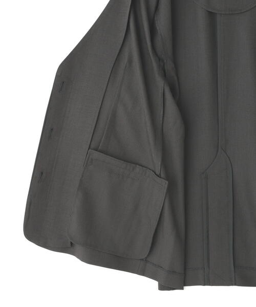 FREE'S MART（フリーズマート）の「◆リネンライクハーフスリーブジャケット（ノーカラージャケット・レディース・グレー/グレー系その他・SMALL/MEDIUM）」の16枚目の写真