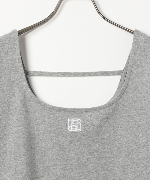 Heather(ヘザー)の「ヘムデザインショートスリーブカットソー 133945(Tシャツ/カットソー・レディース・グレー/ホワイト/チャコールグレー・FREE)」の5枚目の写真