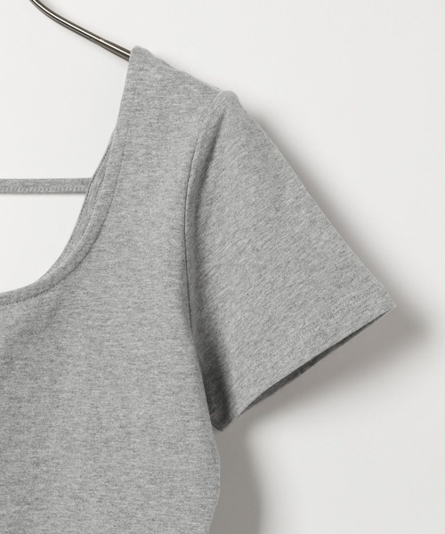 Heather(ヘザー)の「ヘムデザインショートスリーブカットソー 133945(Tシャツ/カットソー・レディース・グレー/ホワイト/チャコールグレー・FREE)」の7枚目の写真