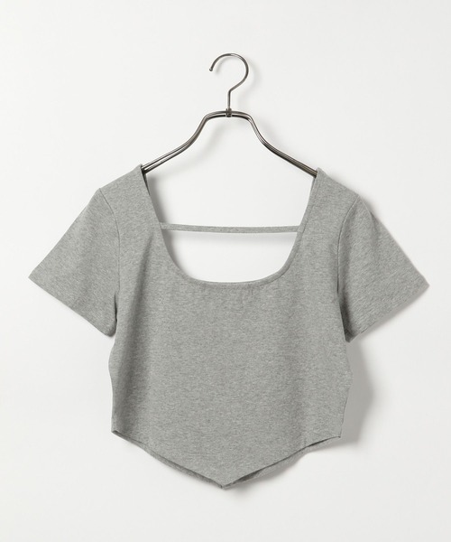 Heather(ヘザー)の「ヘムデザインショートスリーブカットソー 133945(Tシャツ/カットソー・レディース・グレー/ホワイト/チャコールグレー・FREE)」の9枚目の写真