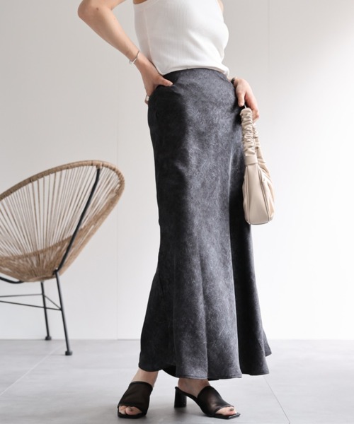 ap retro（アプレトロ）の「ニュアンス柄スカート（スカート・レディース・アイボリー/ベージュ/ブラック/マスタード・MEDIUM/LARGE）」の12枚目の写真