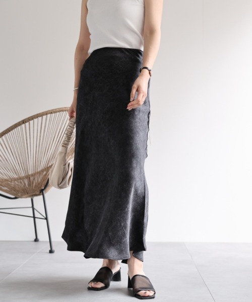 ap retro（アプレトロ）の「ニュアンス柄スカート（スカート・レディース・アイボリー/ベージュ/ブラック/マスタード・MEDIUM/LARGE）」の15枚目の写真
