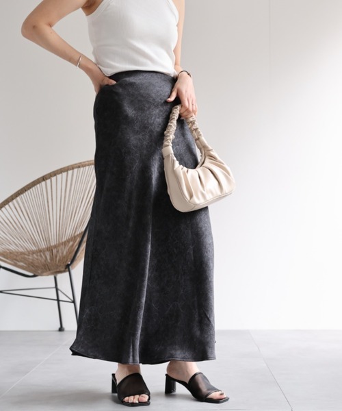 ap retro（アプレトロ）の「ニュアンス柄スカート（スカート・レディース・アイボリー/ベージュ/ブラック/マスタード・MEDIUM/LARGE）」の18枚目の写真